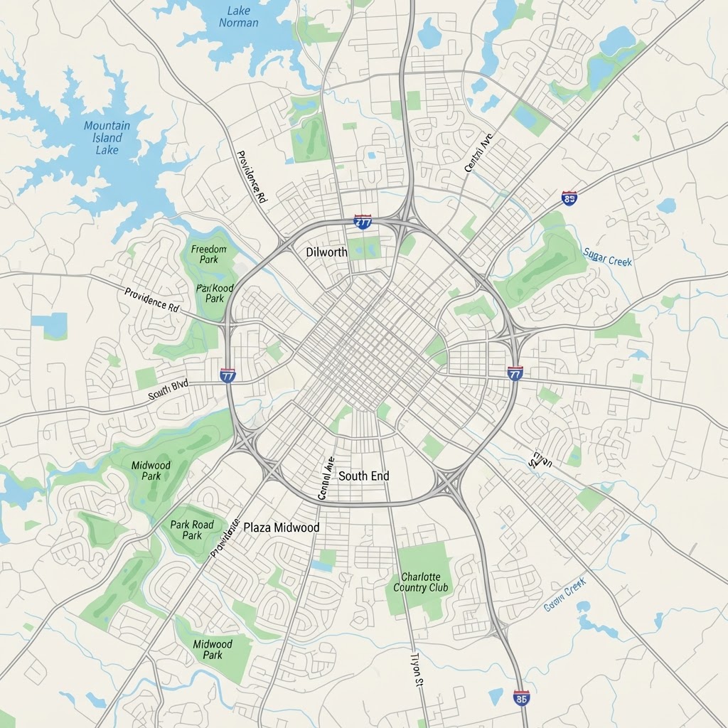 Map of Charlotte