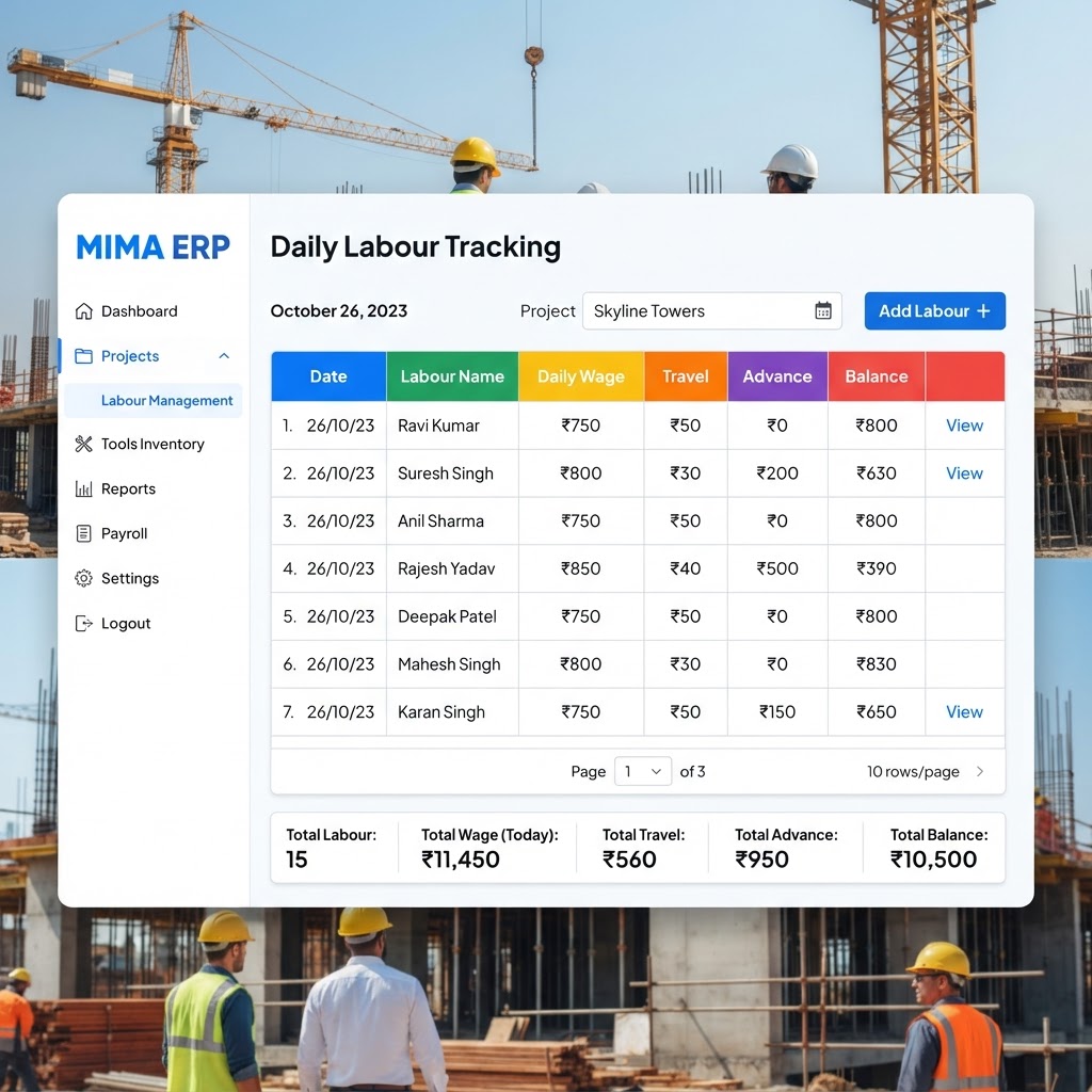 Labour & Tools Tracking
