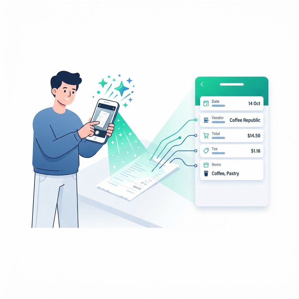 Scansiona ricevute con l'AI