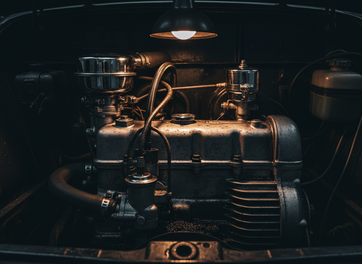 Motor Fiat 126p detail