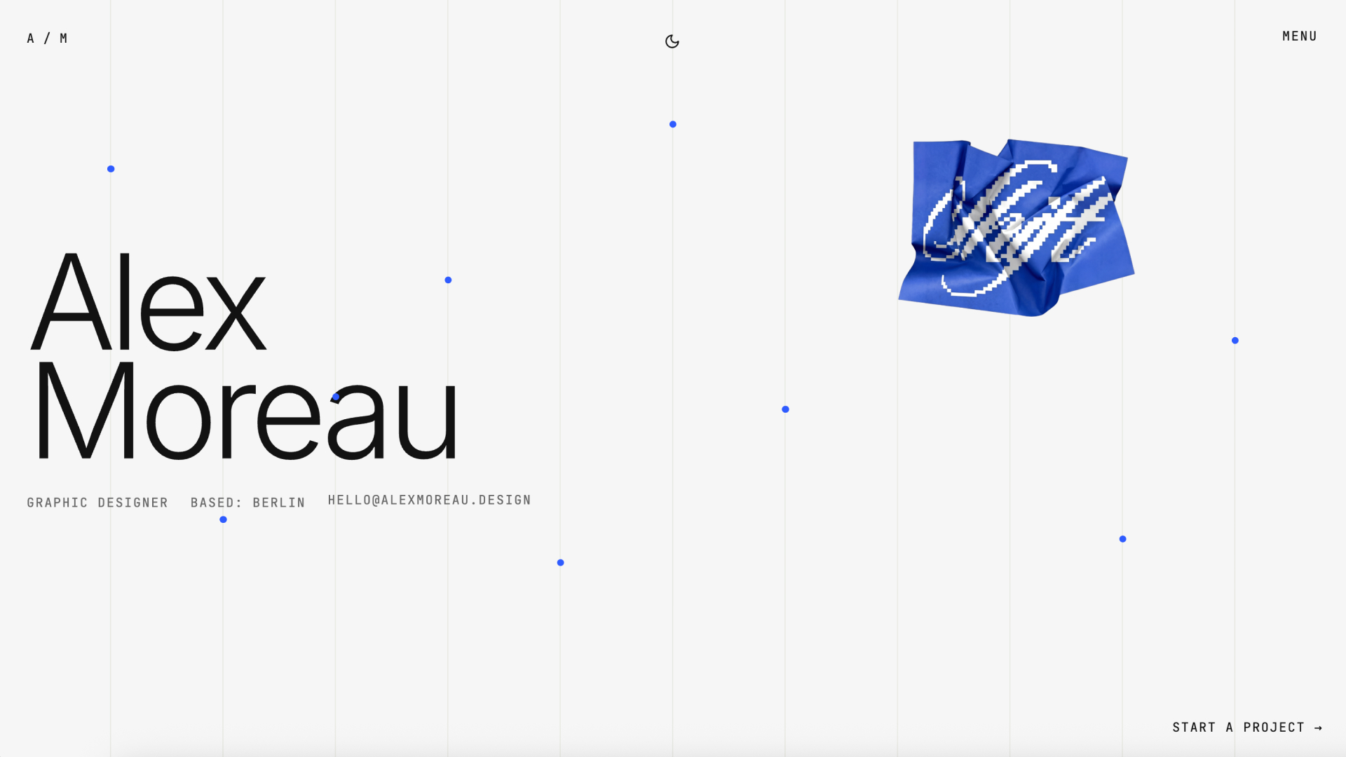 Designer portfolio site template