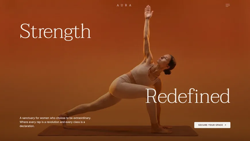 Fitness studio landing page template