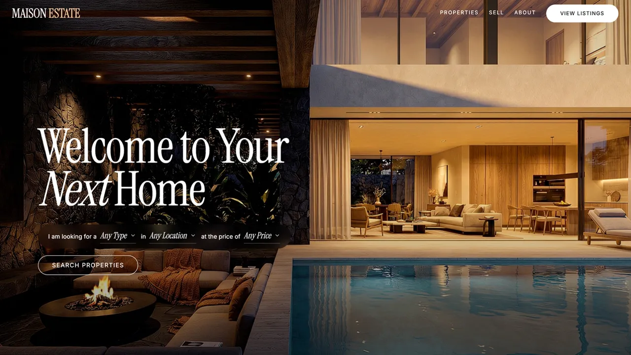 Real Estate Agency template preview