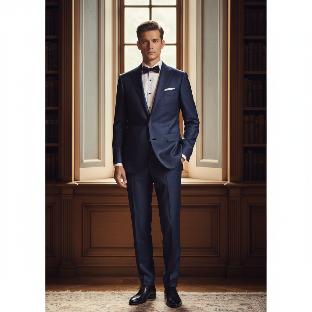 Midnight blue wedding suit