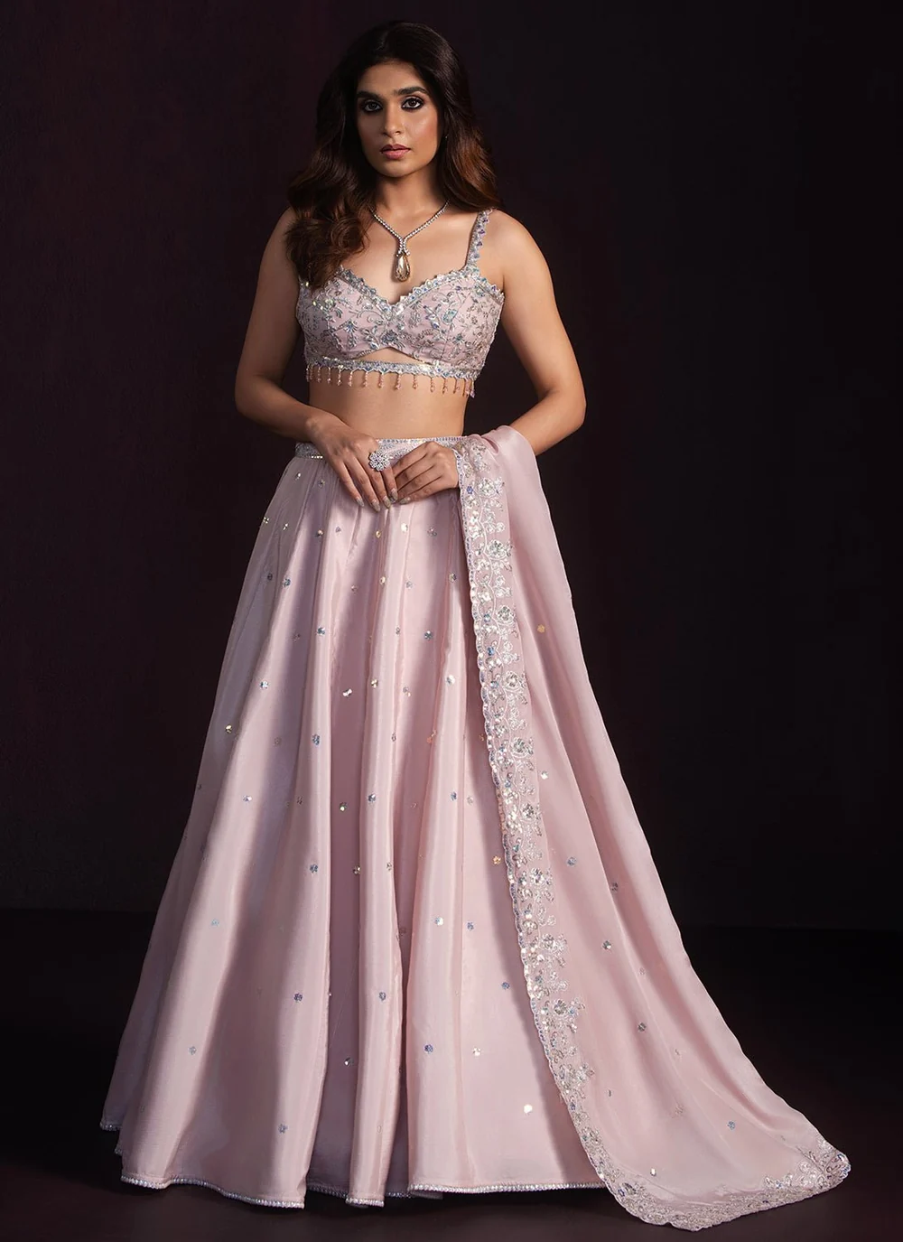 Blush pink lehenga