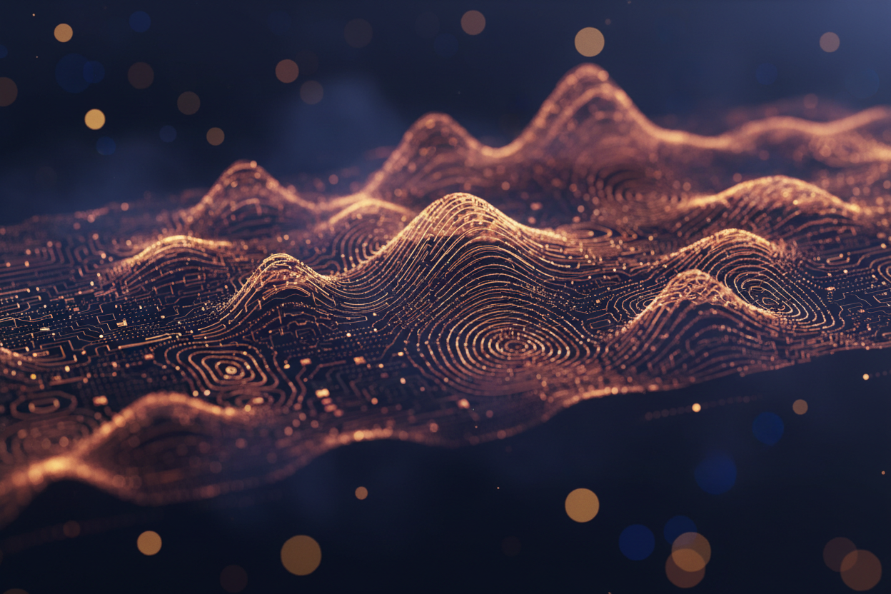 Ondas sonoras transformándose en patrones topográficos