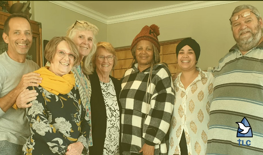 TLC prayer ministers gathered outside a church in Cape Town