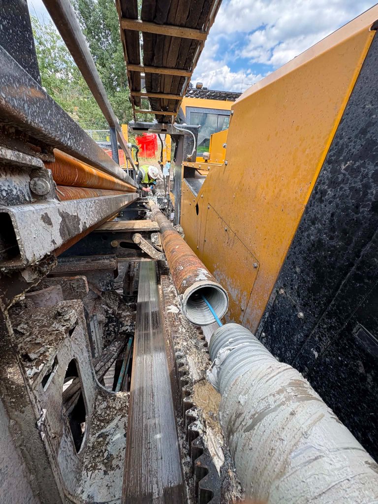 Wireline drilling under HWY 9 in Frisco, CO