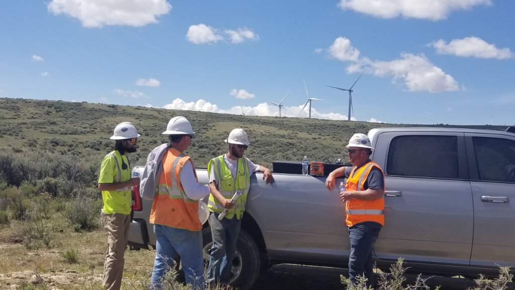 Safety Meeting at windfarm bore project