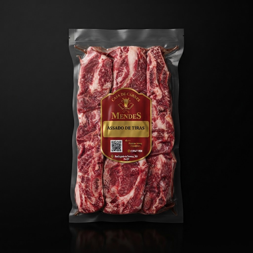 Foto de Assado de Tiras - corte premium disponível na Casa de Carnes Mendes