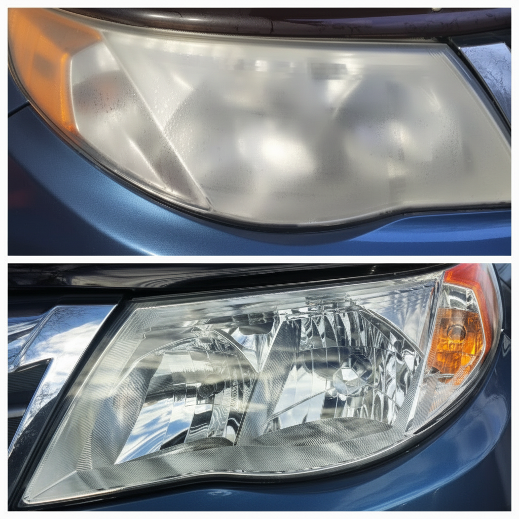 Headlight Before and After Comparison
