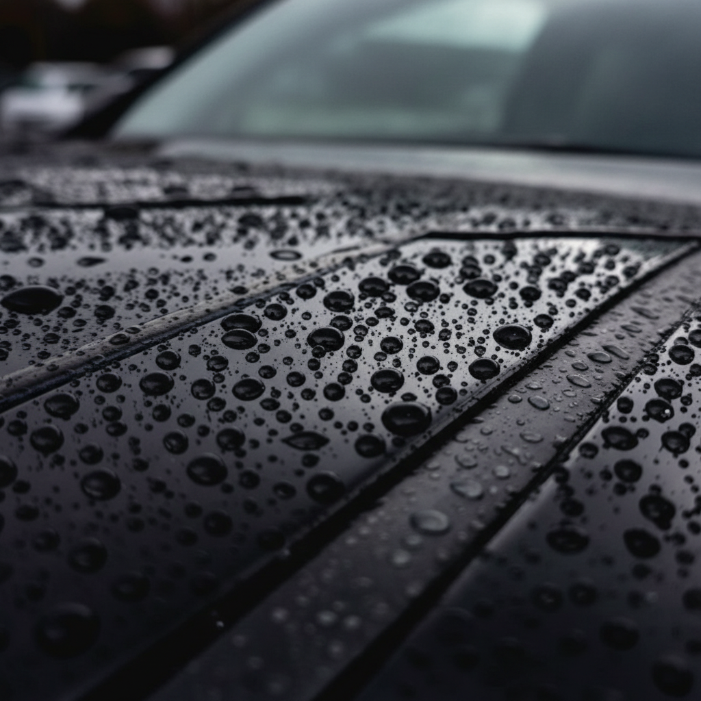Ceramic Coating Hydrophobic Water Beading