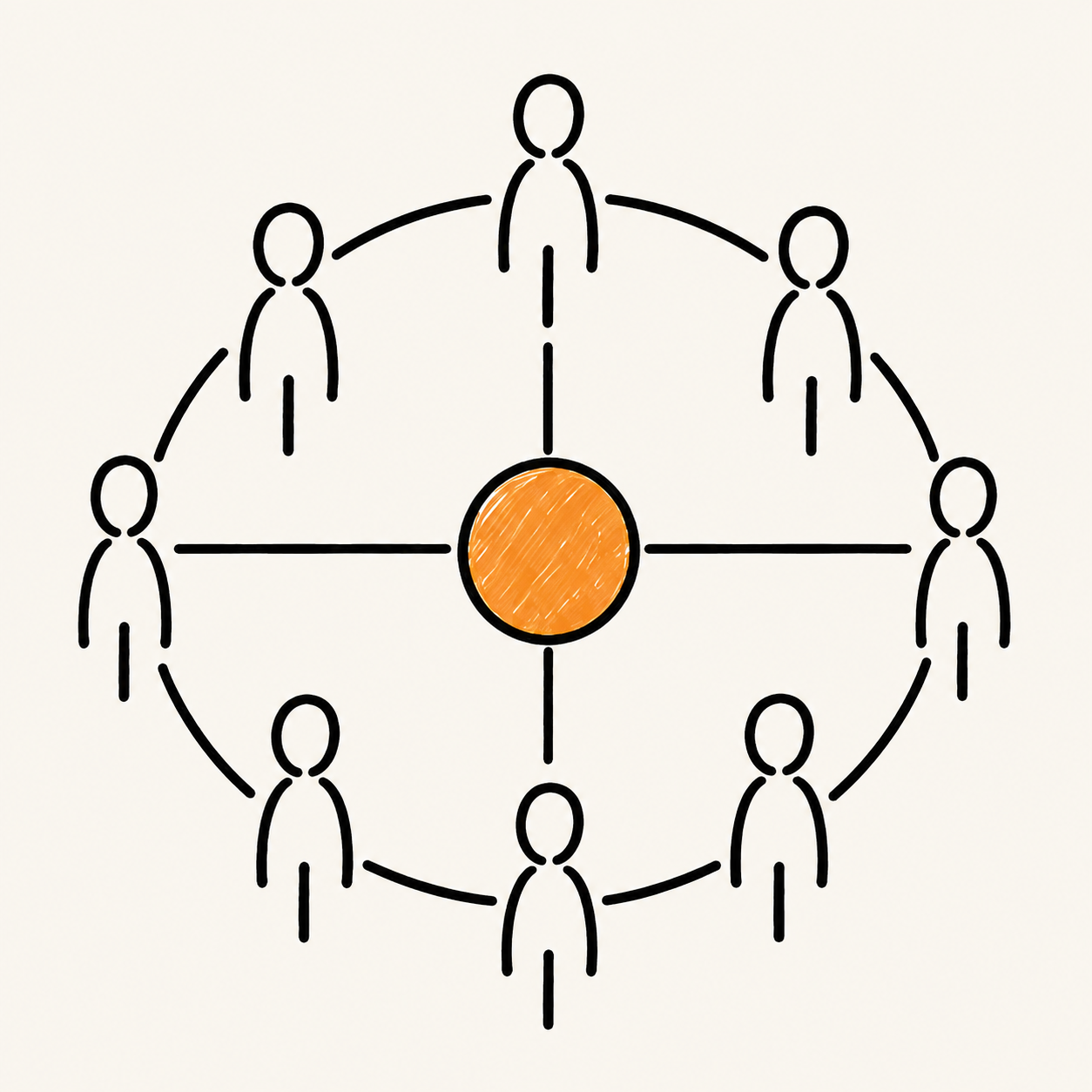 Illustratie voor Netwerk
