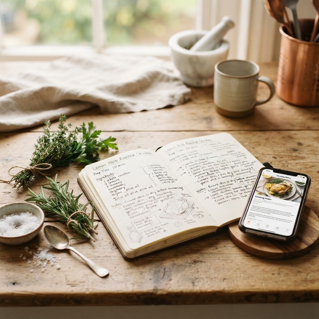 How to Organize Notes Within a Cooking App