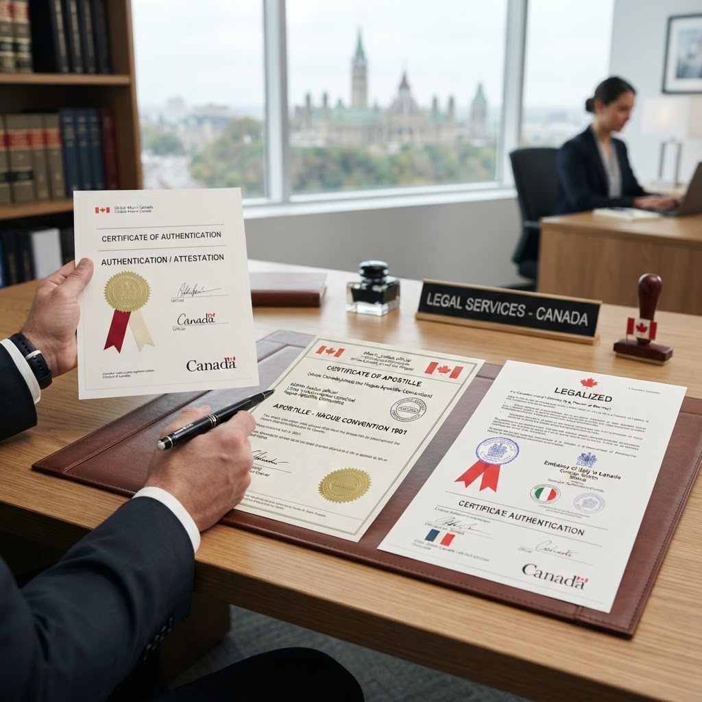 Apostille vs Authentication vs Legalization in Canada: A Guide