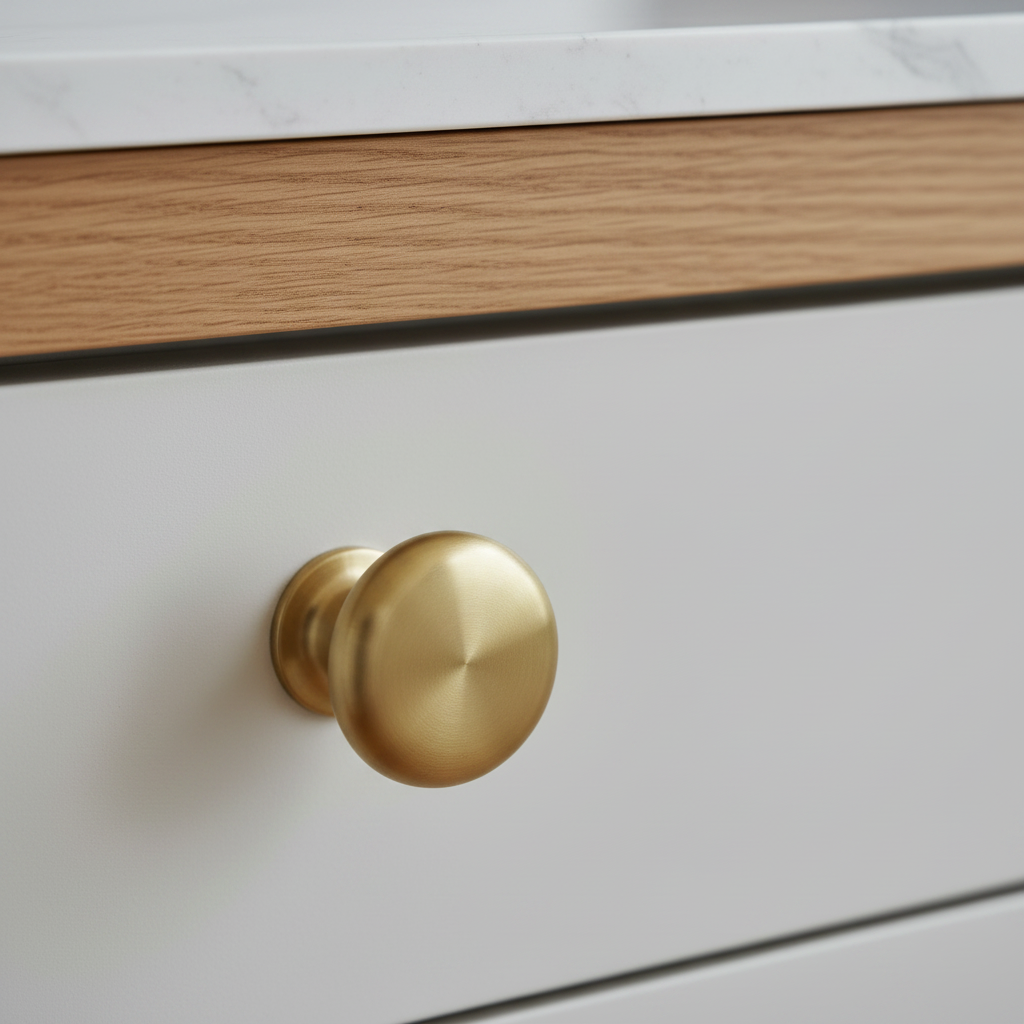 Hand-painted shaker door with solid oak worktop edge — Bromley Kitchen Extension, Bromley, BR1