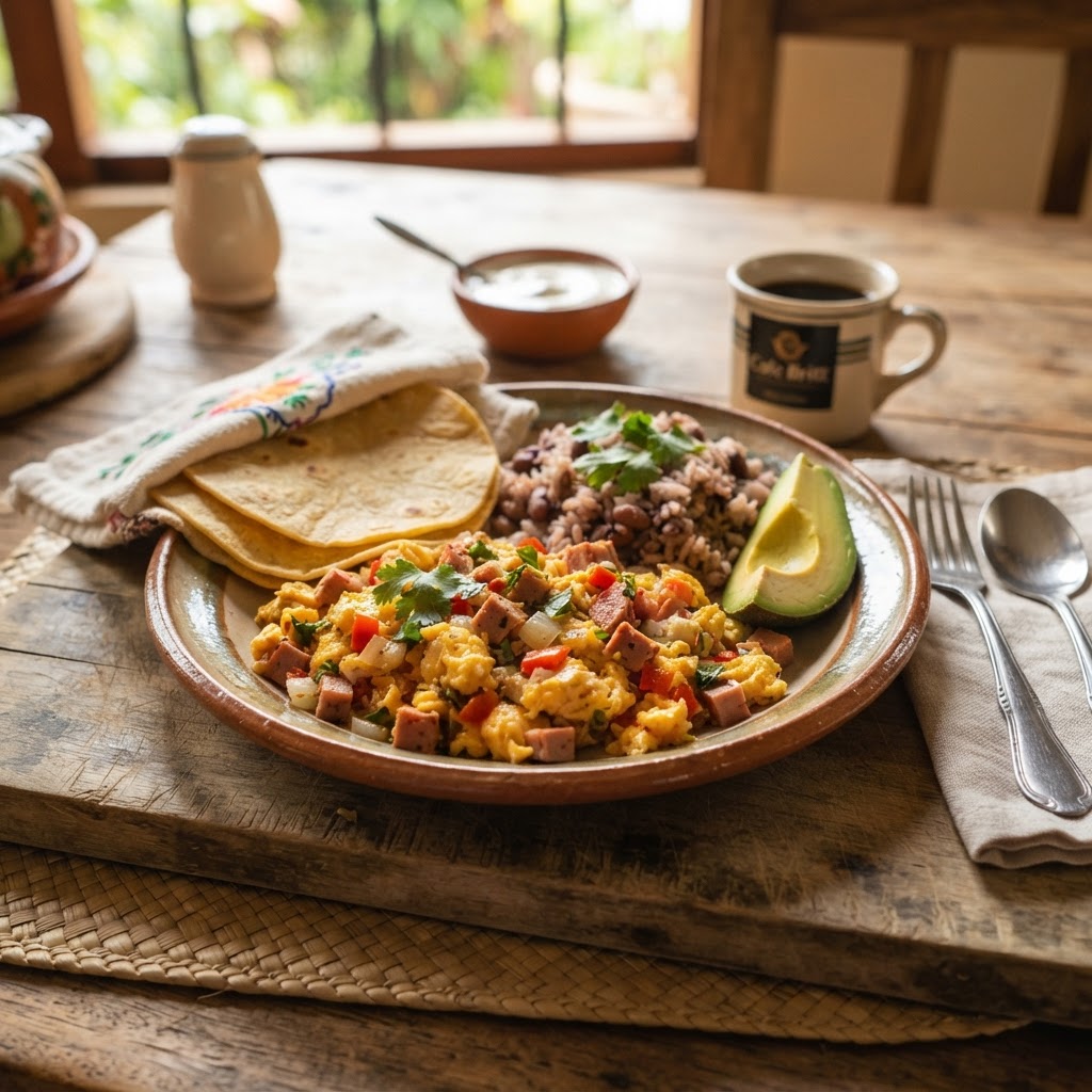 Huevos Picados con Mortadela