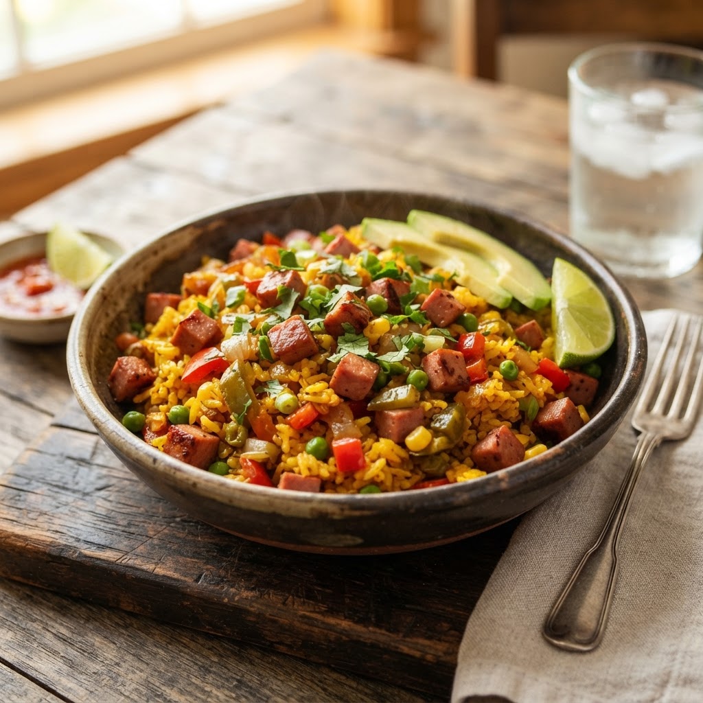 Arroz con Mortadela Criollo