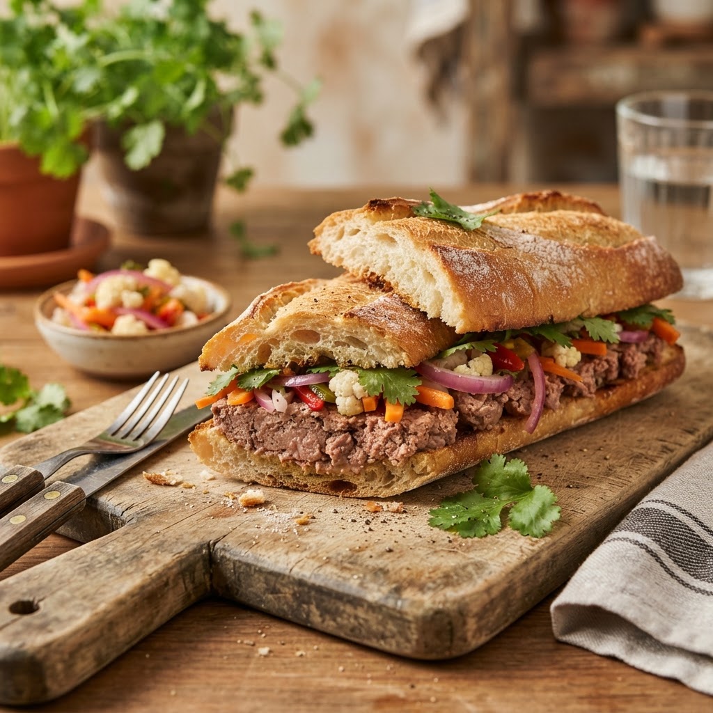 Sándwich de Paté con Encurtido