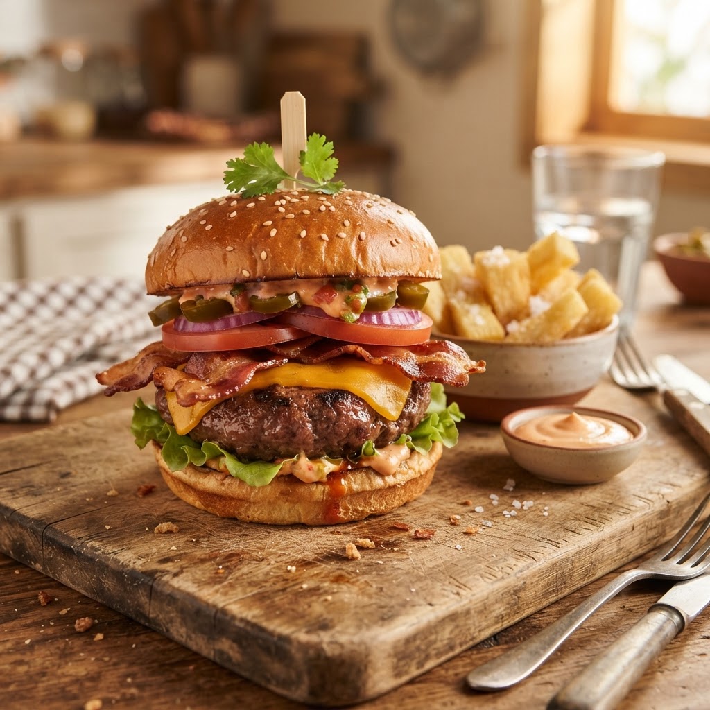Hamburguesas Ticas con Tocineta
