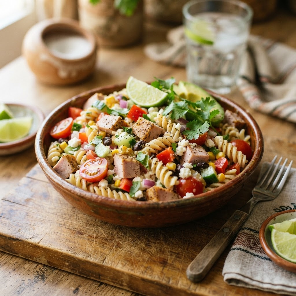 Ensalada de pasta con pavo