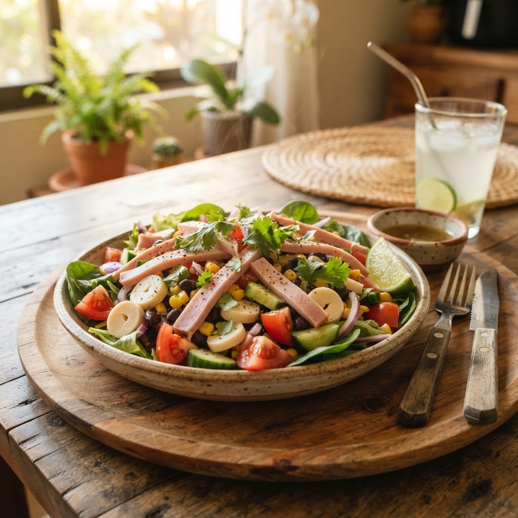 Ensalada Fresca con Jamón de Pavo