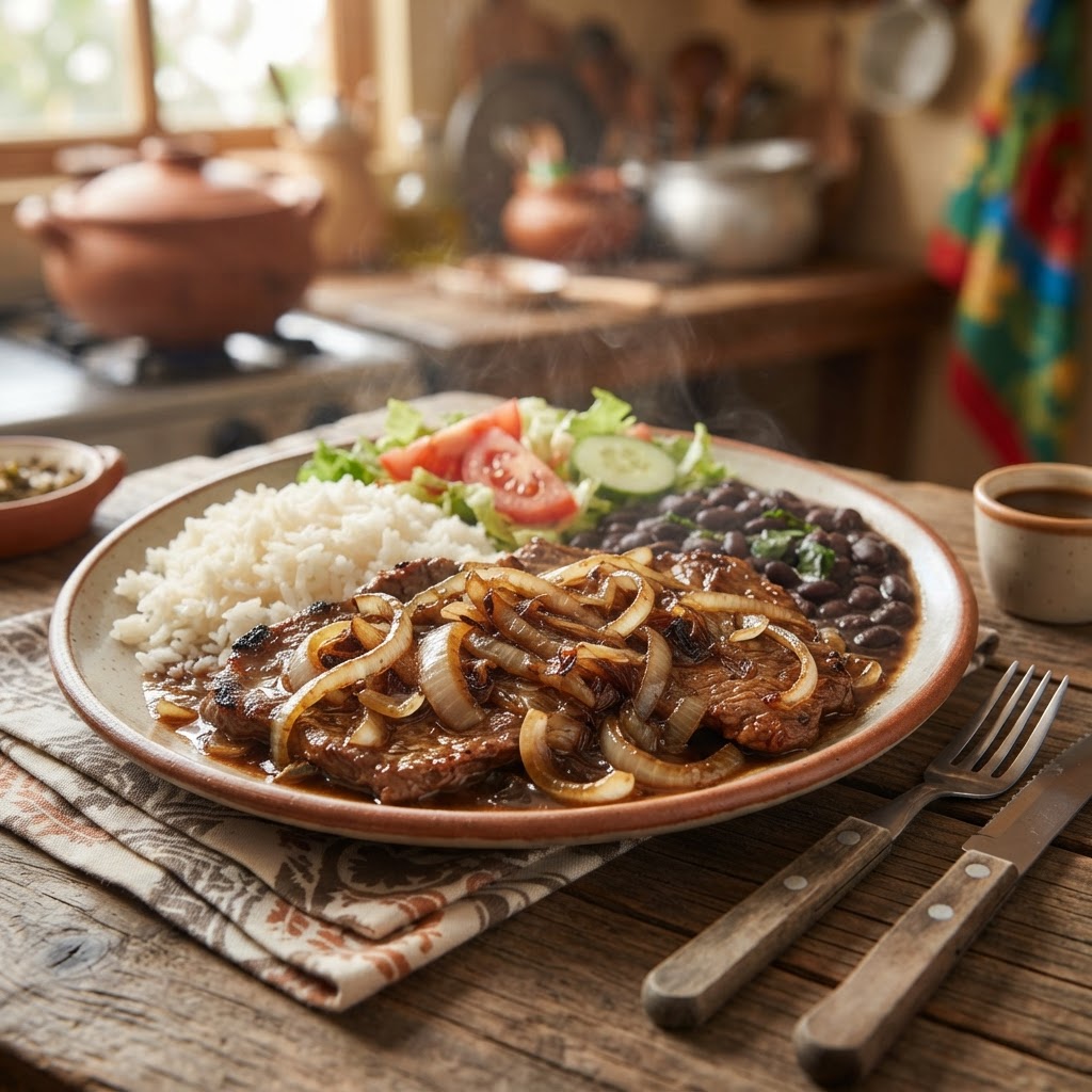 Bistec Encebollado a la Tica