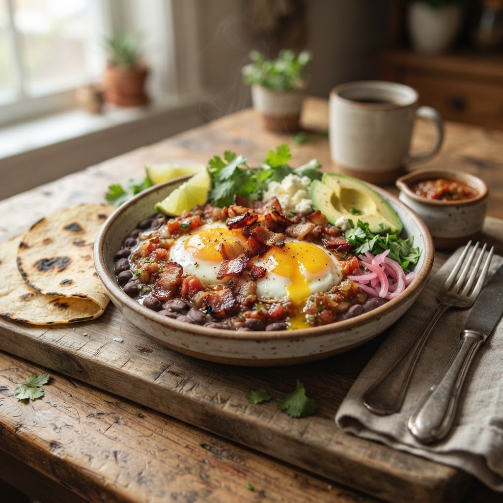 Huevos Rancheros con Tocineta