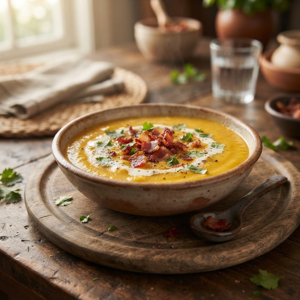 Crema de Ayote con Tocineta
