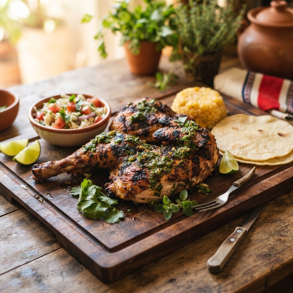 Pavo a la Parrilla con Chimichurri