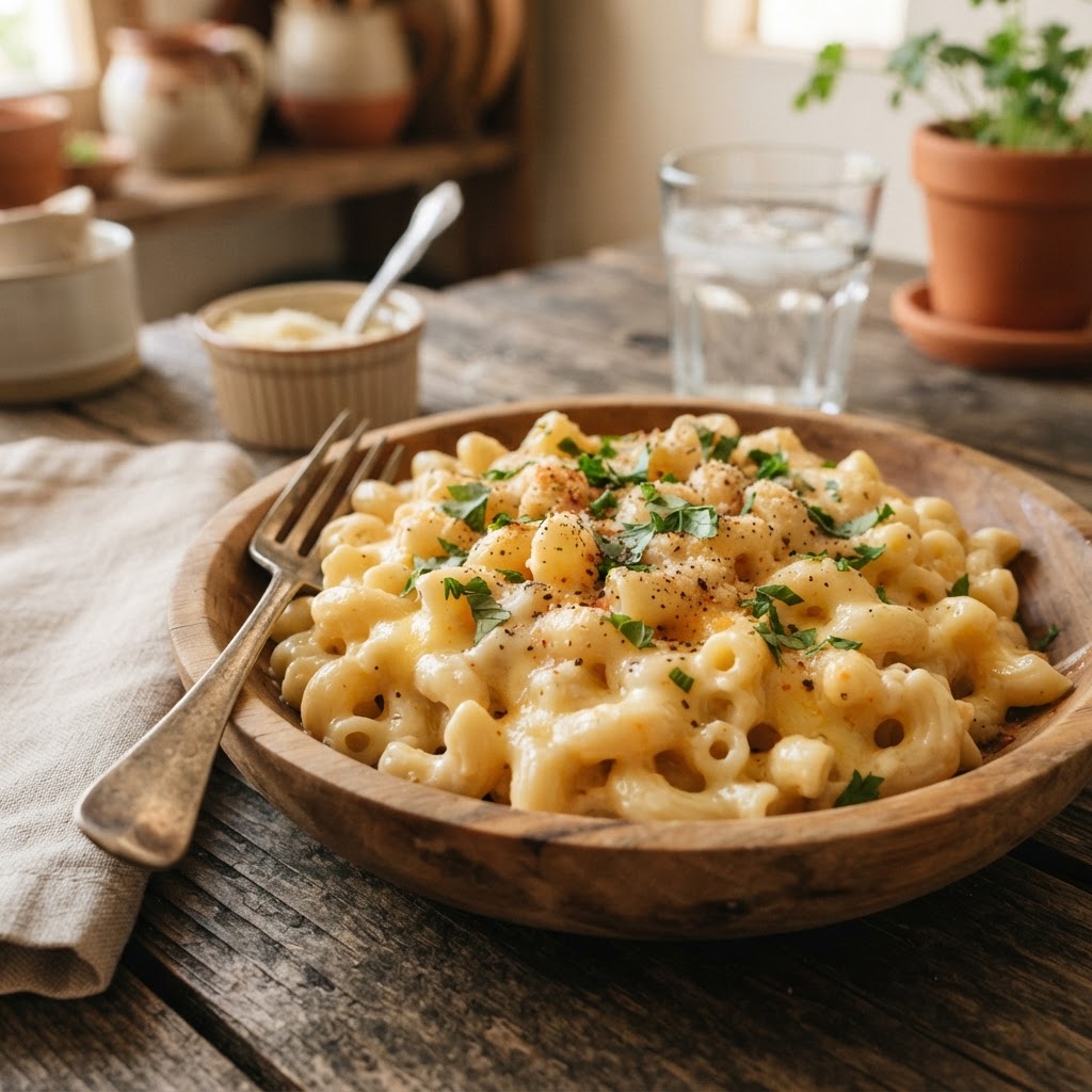 Macarrones con Salsa de Queso