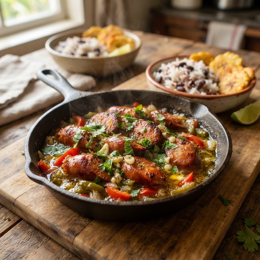 Salchichas al Ajillo Tico