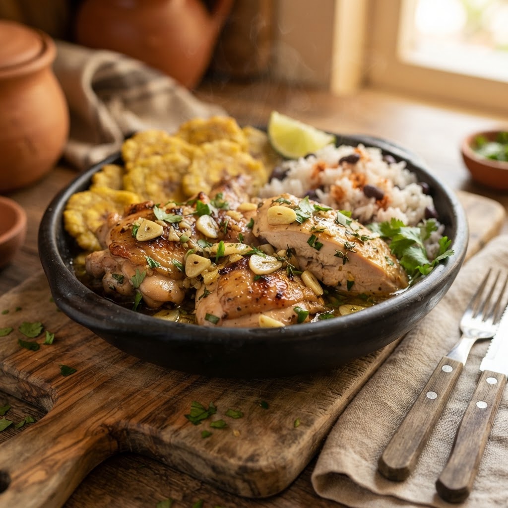 Pollo al Ajillo Tico