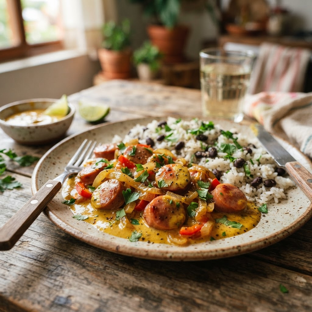 Salchichas en Salsa de Mostaza