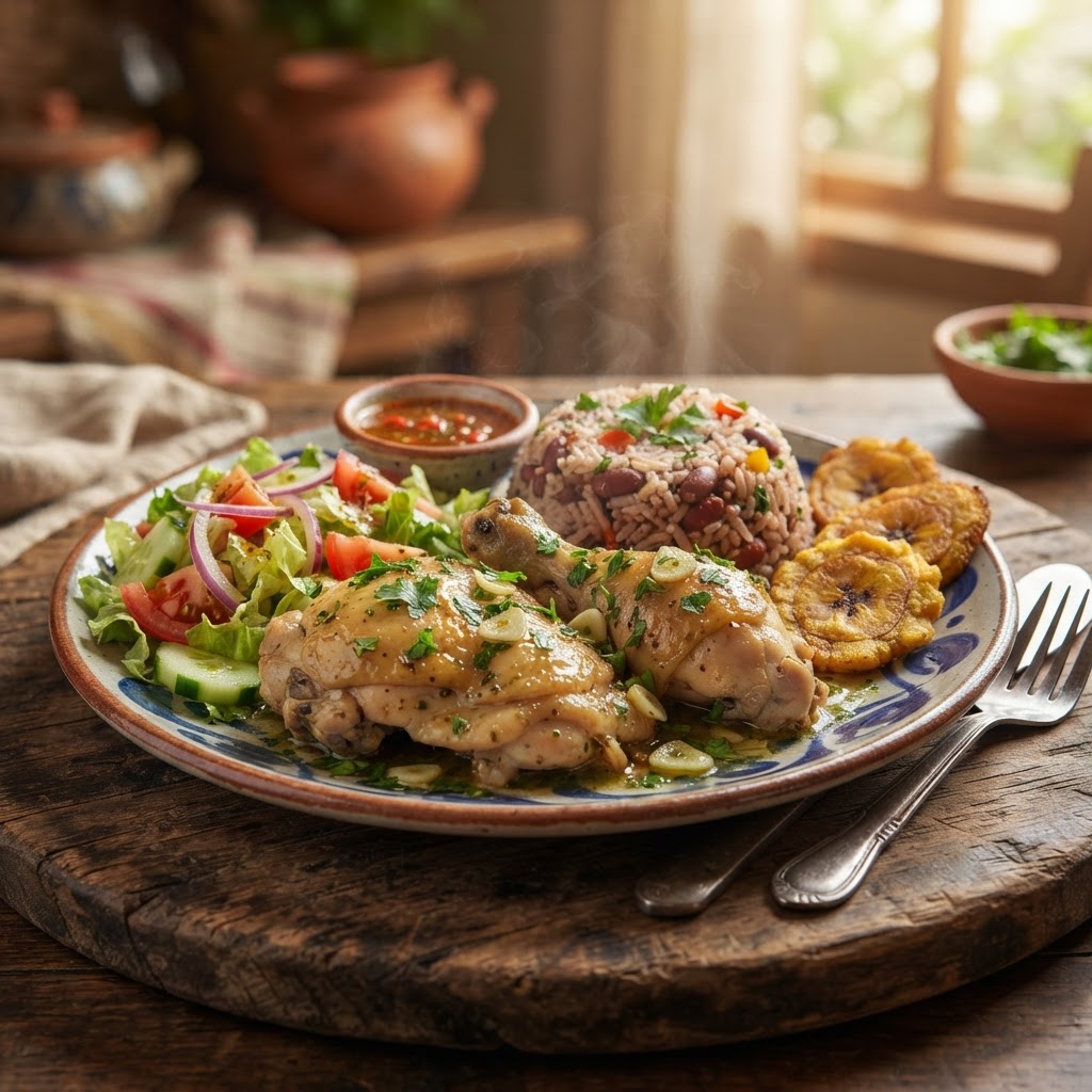 Pollo al Ajillo en Casado