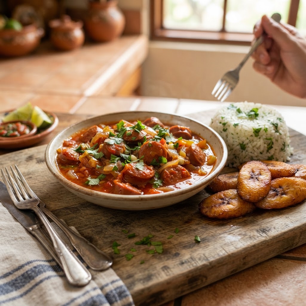 Salchichas en Salsa de Tomate Tica
