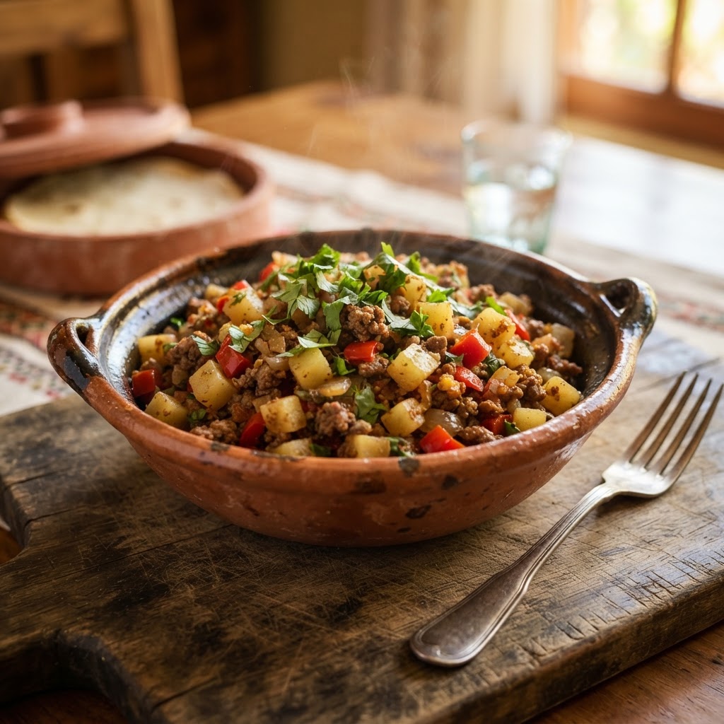 Picadillo de Papa con Carne