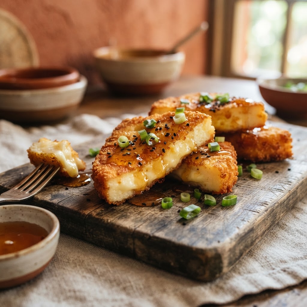 Queso Frito con Miel