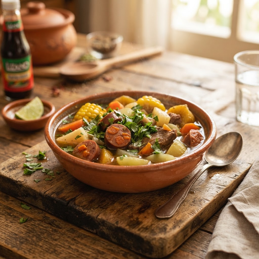 Olla de Carne con Salchichón Pejibaye