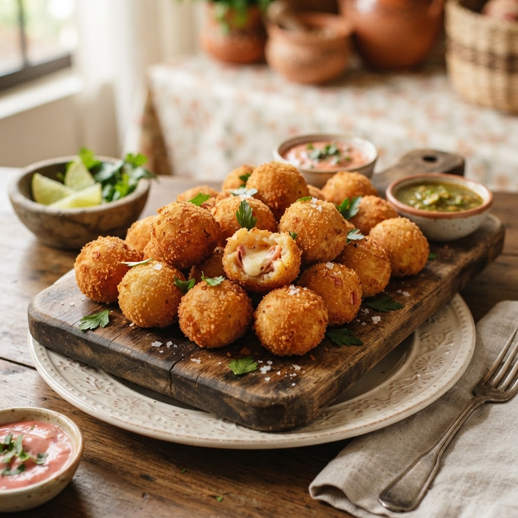 Bolitas de Mortadela y Queso