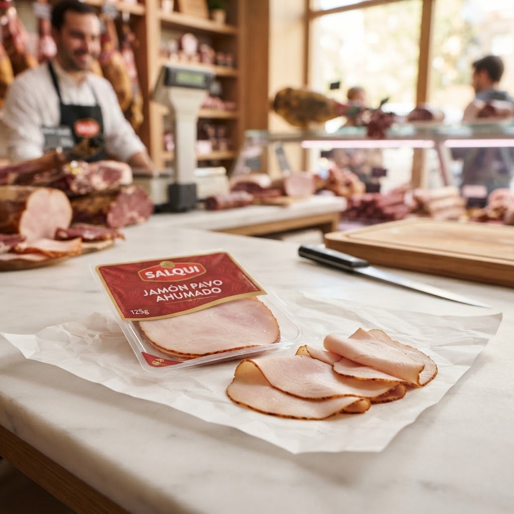 JAMON PAVO AHUMADO 125G SALQUI