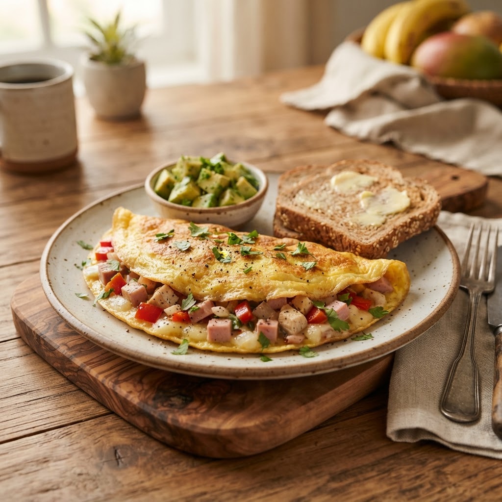 Omelette de Mortadela de Pollo