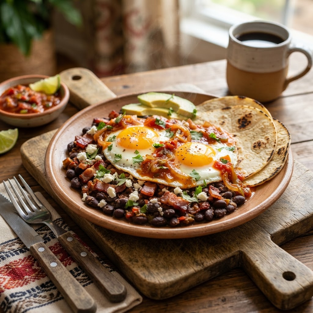 Huevos Rancheros con Tocineta