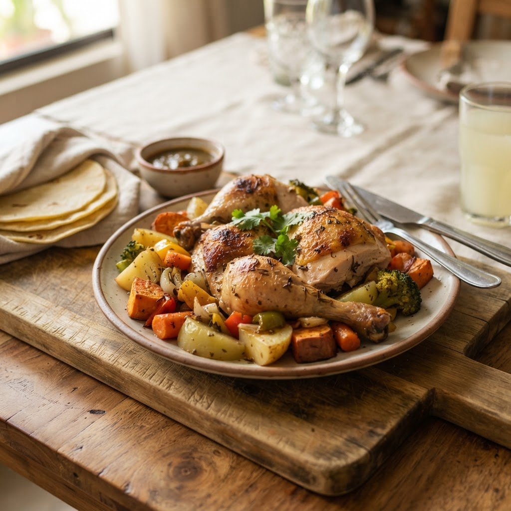 Pollo al Horno con Vegetales