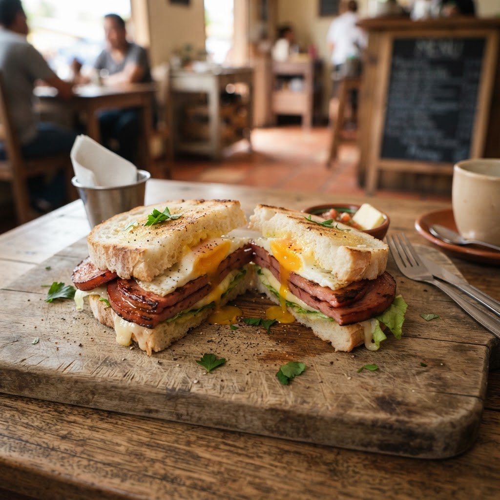 Sándwich de Mortadela y Huevo