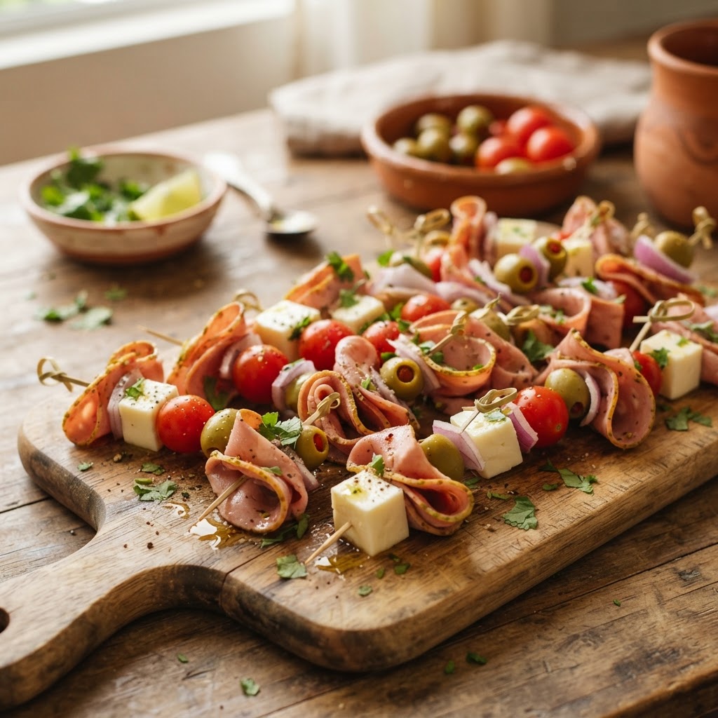 Pinchos de Mortadela