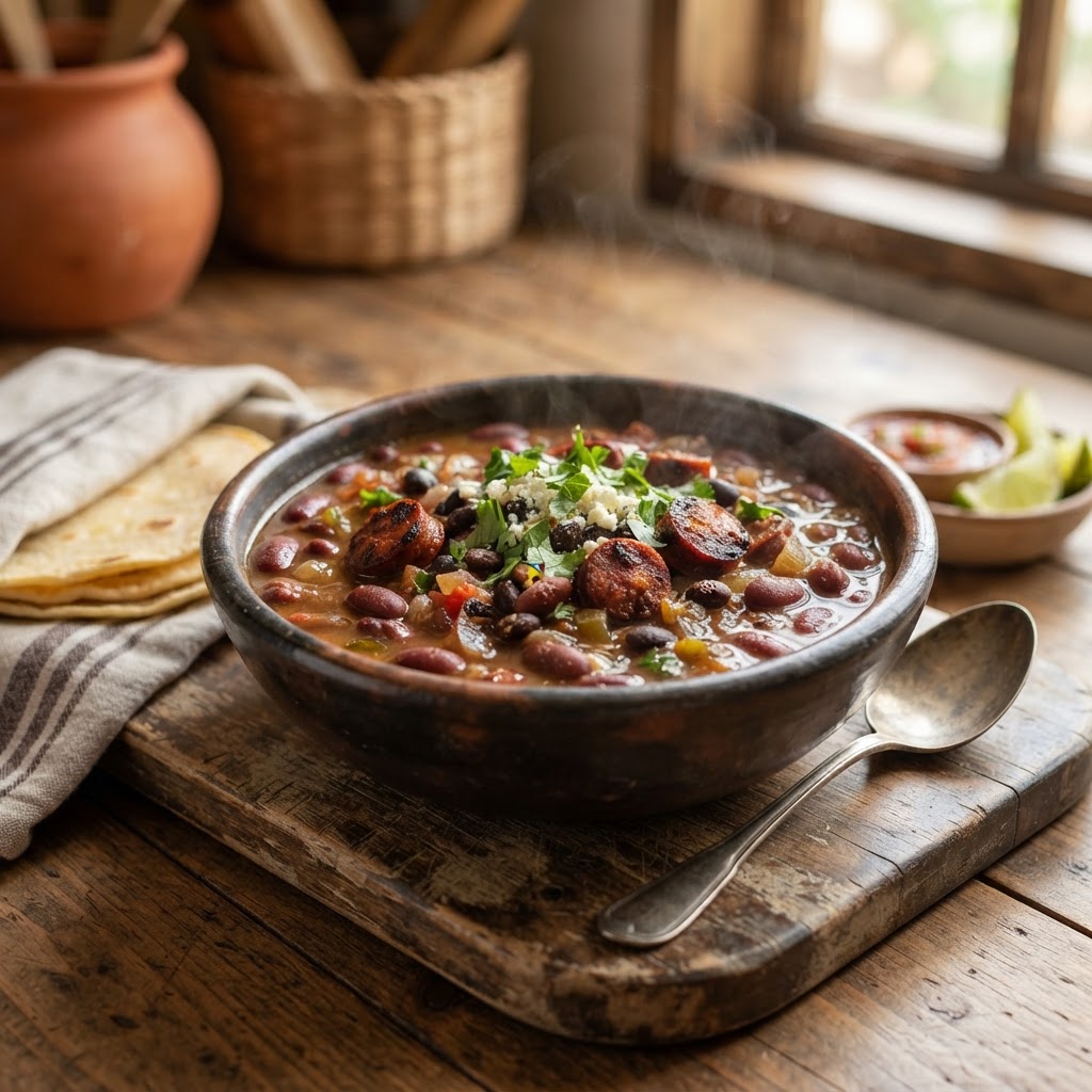 Frijoles Borrachos con Chorizo