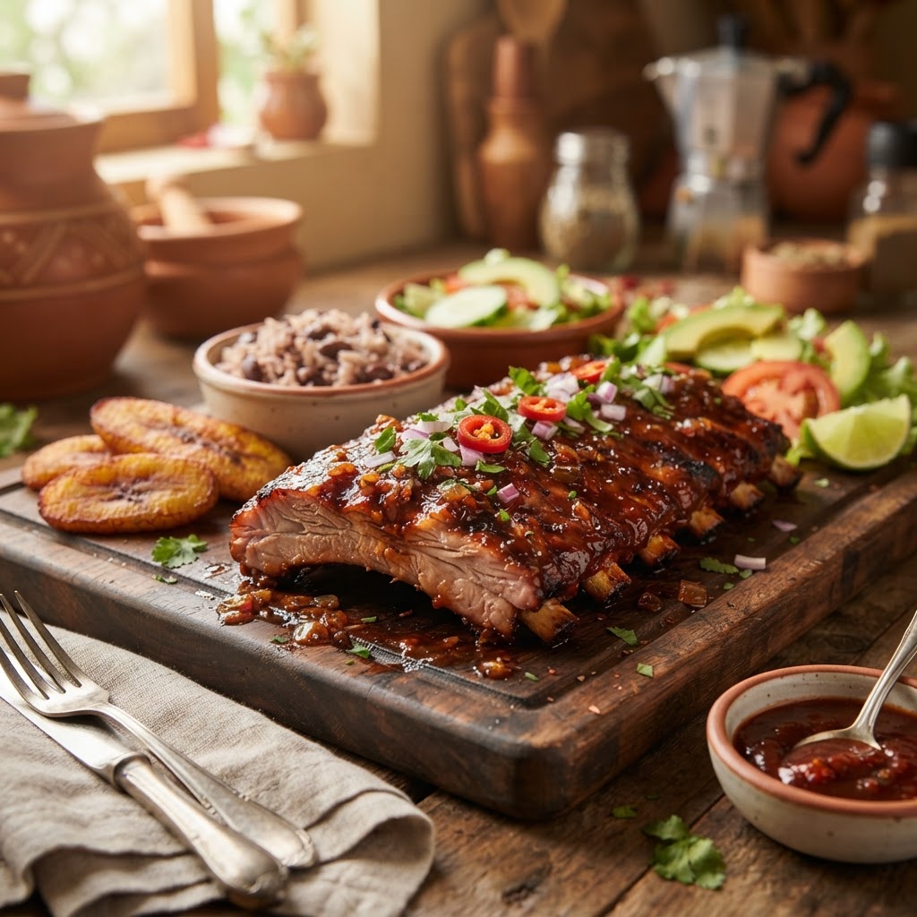 Costillas en Salsa BBQ Tica