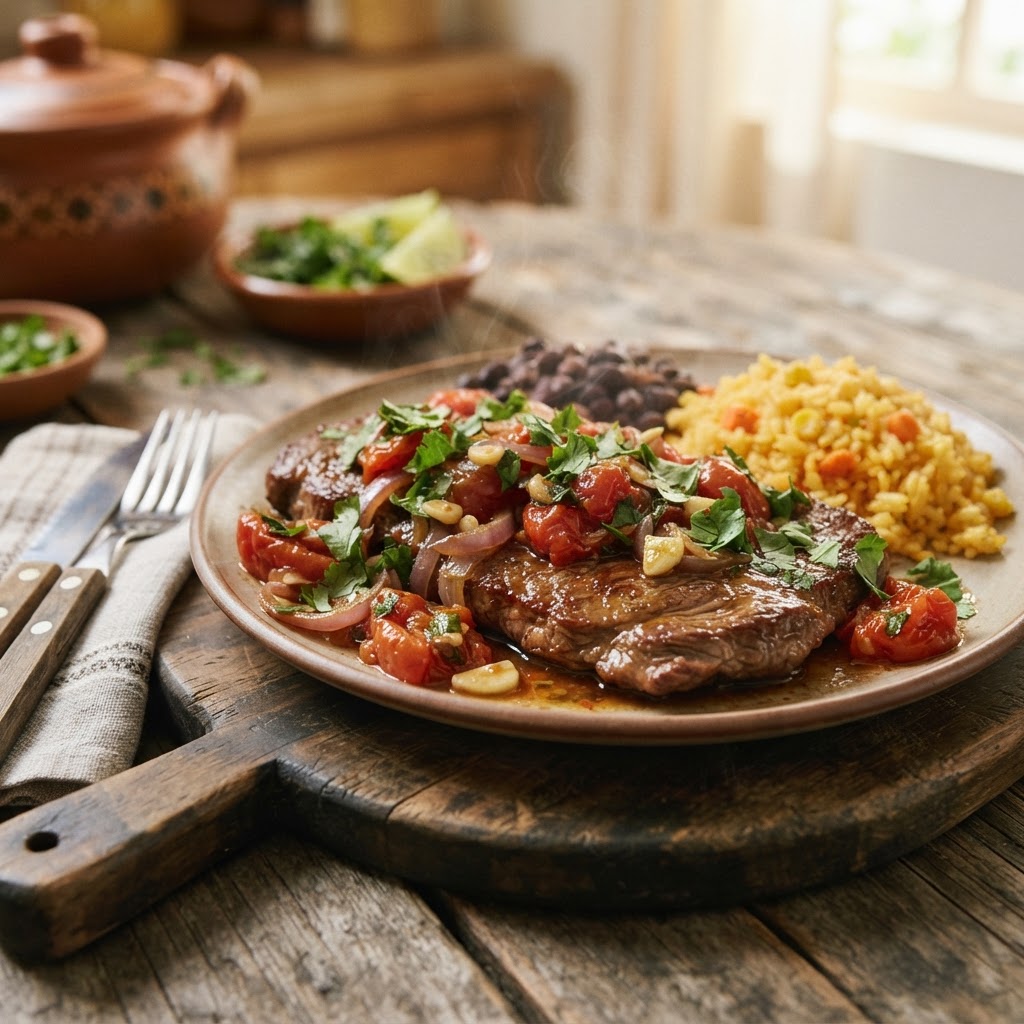 Bistec con Tomate y Cilantro