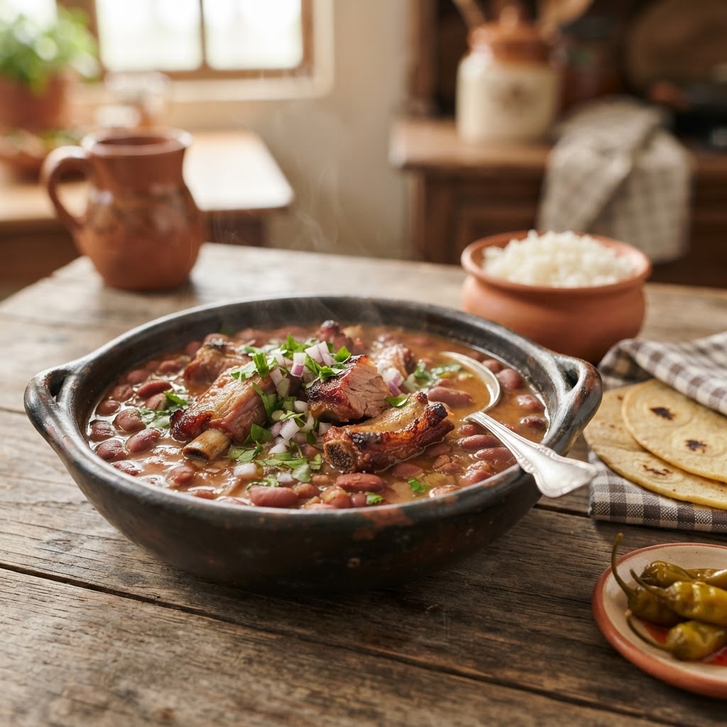 Frijoles con Costilla Ahumada